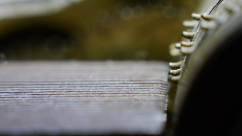 Sample frame, corrected for chromatic aberration: the teeth of the wheel look sharper, and do not exhibit blue and red fringes.