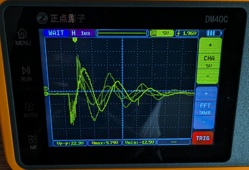 A few (real) zaps recorded overnight -- very consistent!