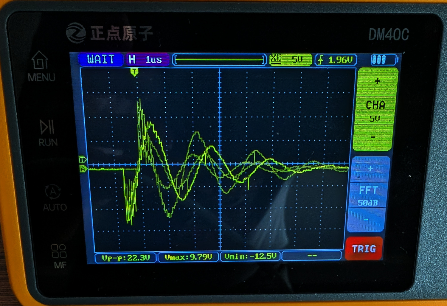 A few (real) zaps recorded overnight -- very consistent!