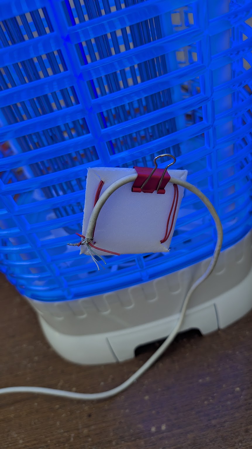 Homebrew loop antenna, using a broken USB-C cable as coax...